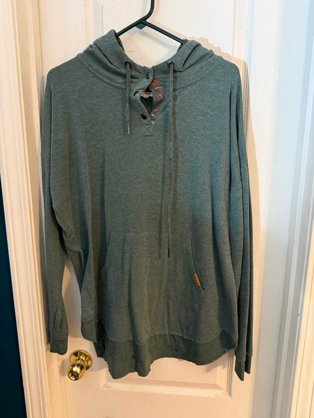 Maurices Dark Teal Hooded Pullover